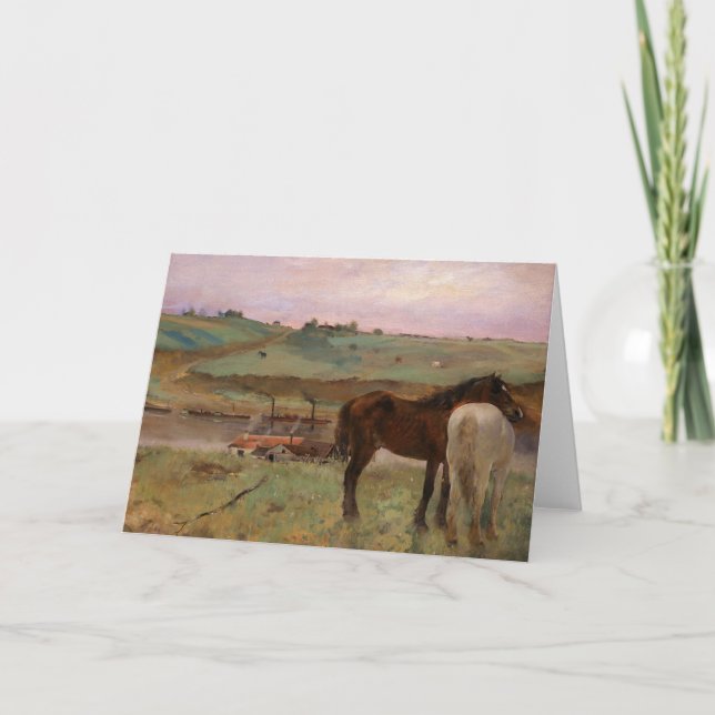 Tarjeta de Bella Artes Degas Horses (Anverso)