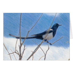 Tarjeta de Bella Artes magpie