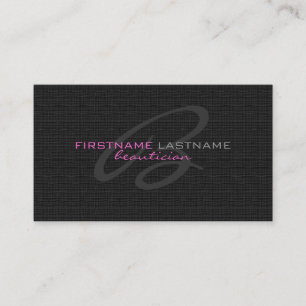 Tarjeta de belleza de textura de lino negro