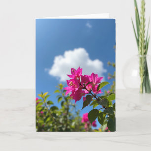Tarjeta de Belleza Floral Azul