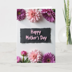 Tarjeta de belleza floral del día de la madre