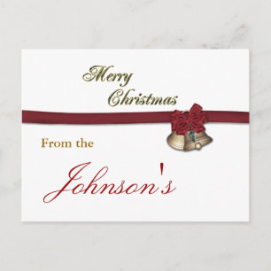 Tarjeta de Bells de Navidad de Feliz
