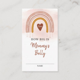 Tarjeta de Belly de la mami arcoiris rosa de moda