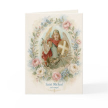 Tarjeta de Bendición Católica del Arcángel San Mig
