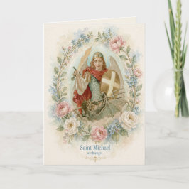 Tarjeta de Bendición Católica del Arcángel San Mig