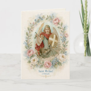Tarjeta de Bendición Católica del Arcángel San Mig