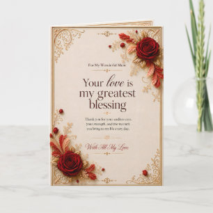 Tarjeta de Bendición de Amor para una Mamá Maravil