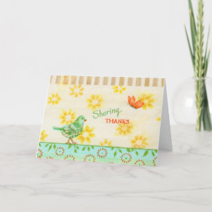 Tarjeta de Bendición de Aves Cristianas de Acción