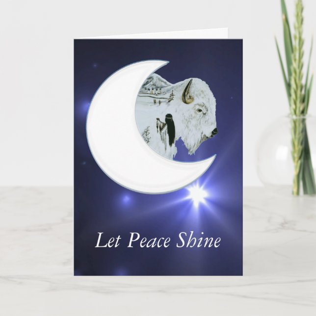 Tarjeta de bendición de búfalo blanco (Anverso)