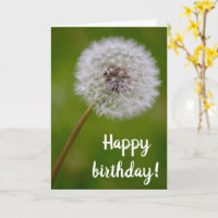 Tarjeta de Bendición de Cumpleaños de Dandelion