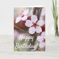 Tarjeta de Bendición de Cumpleaños de Flores de Pl