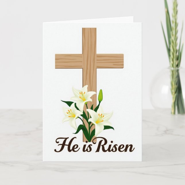 Tarjeta de bendición de lirios fieles (Anverso)