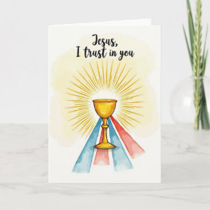 Tarjeta de bendición de luz dorada