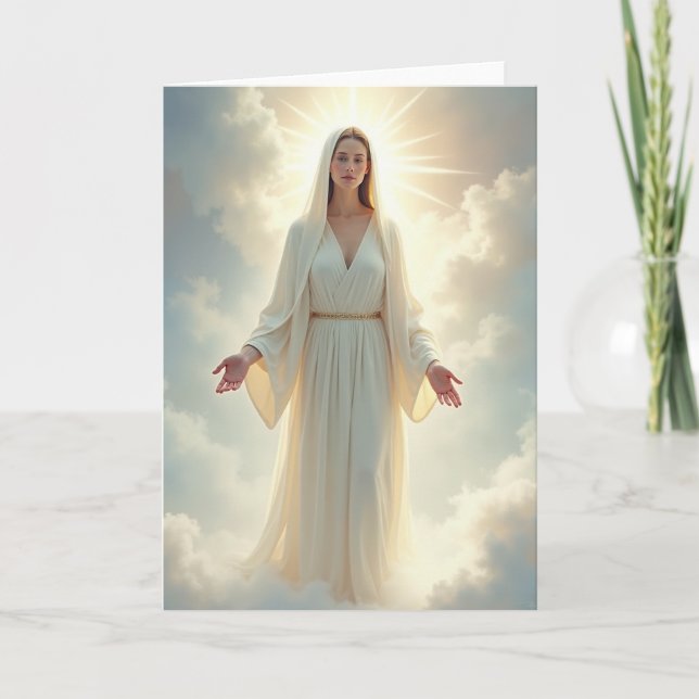 Tarjeta de Bendición de Mujer Celestial (Anverso)