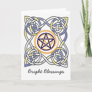 Tarjeta de bendición de patrón de knotwork de pent