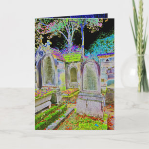 Tarjeta de bendición de protección de cementerio