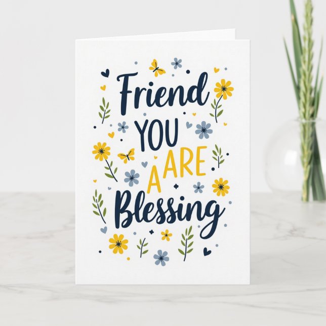 Tarjeta de Bendición de Querido Amigo (Anverso)