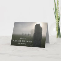 Tarjeta de bendición de solsticio de invierno de a
