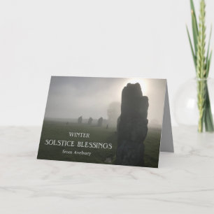 Tarjeta de bendición de solsticio de invierno de a