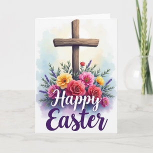 Tarjeta de Bendición Floral de Pascua