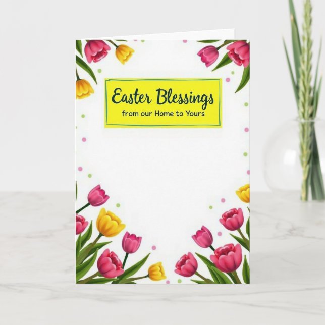 Tarjeta de Bendición Floral de Primavera (Anverso)