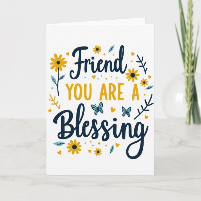 Tarjeta de bendición Floral Friend (Anverso)