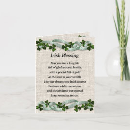 Tarjeta de bendición irlandesa St Patricks Day