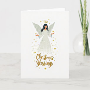 Tarjeta de Bendición Navideña Angelical