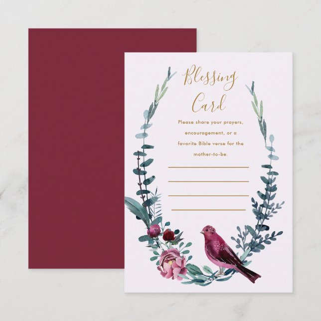 Tarjeta de bendición para madres botánicas tarjeta (Anverso / Reverso)