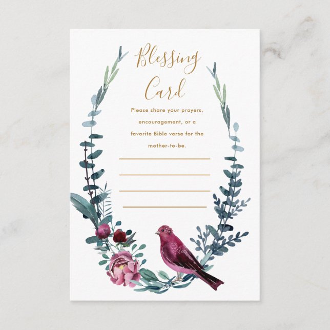 Tarjeta de bendición para madres botánicas tarjeta (Anverso)