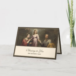Tarjeta de bendiciones católicas del Día del Padre