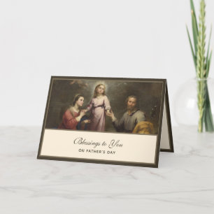 Tarjeta de bendiciones católicas del Día del Padre