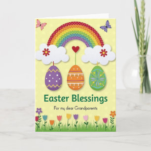 Tarjeta de bendiciones de Pascua para abuelos