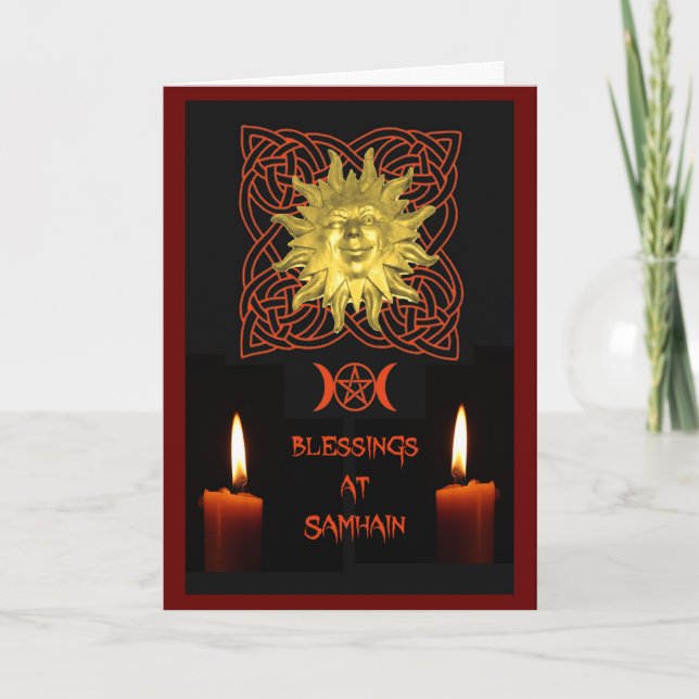 tarjeta de bendiciones de Samhain (Anverso)