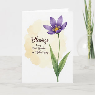 Tarjeta de bendiciones del día de las madres con a