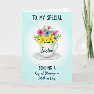 Tarjeta de bendiciones del día de las madres Taza 