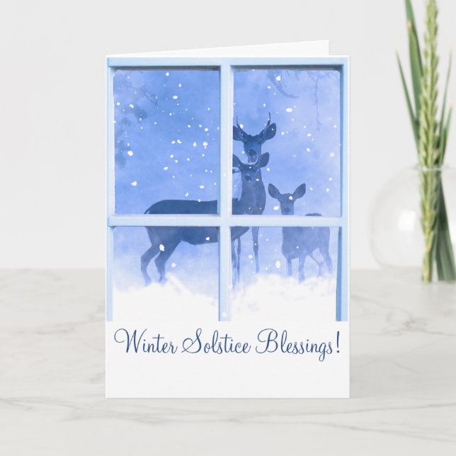 Tarjeta de bendiciones del solsticio de invierno (Anverso)