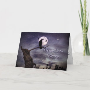 Tarjeta de bendiciones del solsticio de invierno d