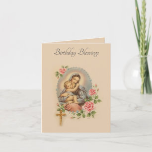 Tarjeta de Bendiciones Tradicionales de Cumpleaños