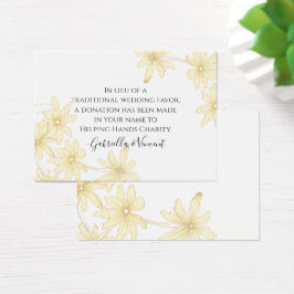 Tarjeta de beneficencia Boda de marea amarillo pál
