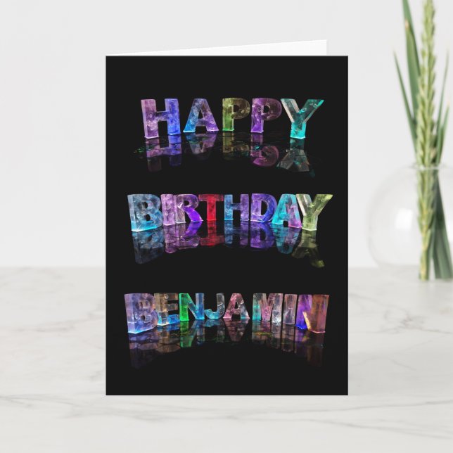 Tarjeta de Benjamin del feliz cumpleaños (Anverso)