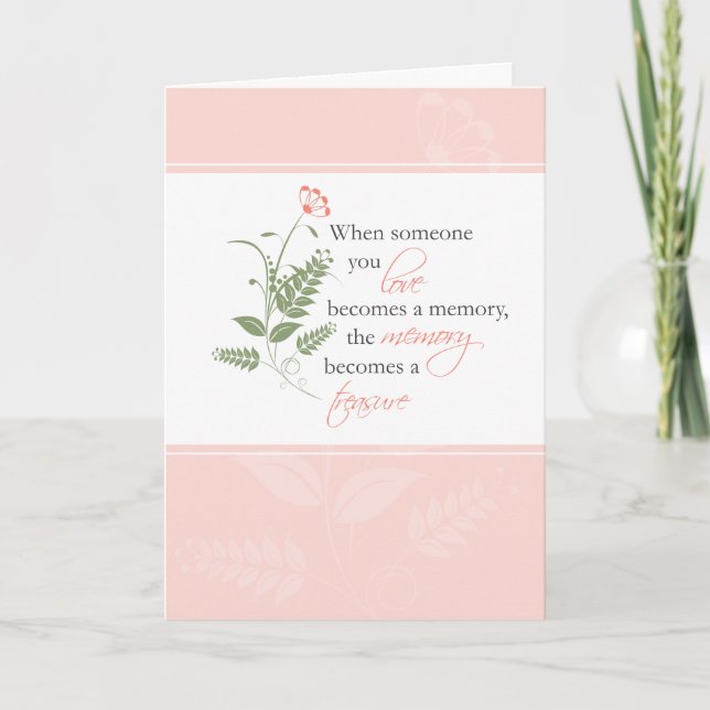 Tarjeta de Bereavement de la Simpatía de los Recue (Anverso)