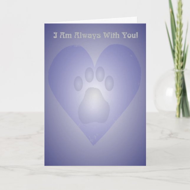 Tarjeta de Bereavement mascota (Anverso)
