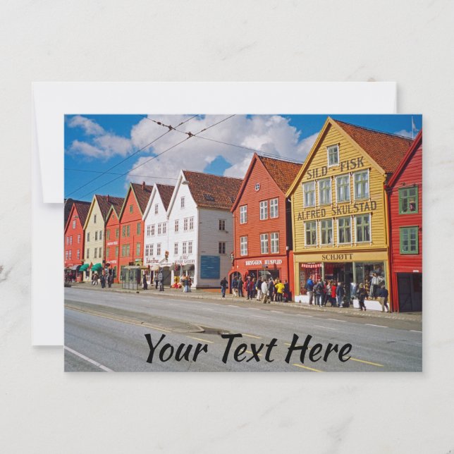 Tarjeta de Bergen personalizable, Noruega (Anverso)