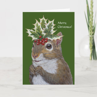 tarjeta de Bernard la ardilla de Navidad
