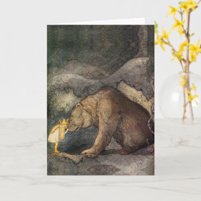 Tarjeta de Beso de Oso (flor amarilla)