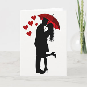 Tarjeta de Beso de Pareja Romántica
