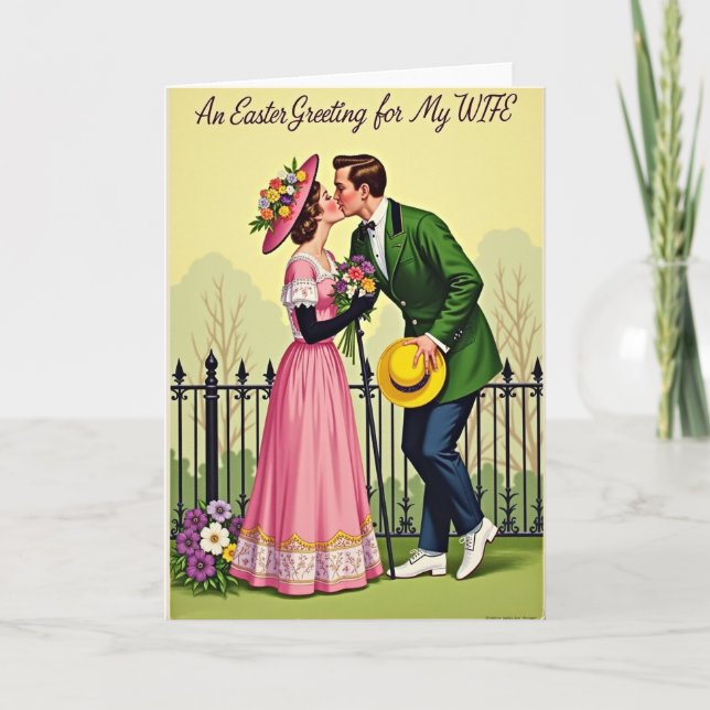 Tarjeta de beso de primavera romántica (Anverso)