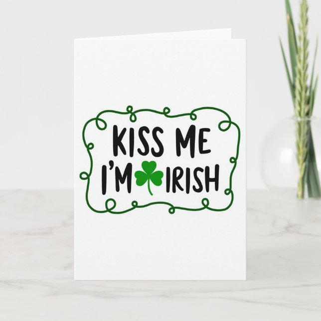 Tarjeta de beso del trébol irlandés (Anverso)