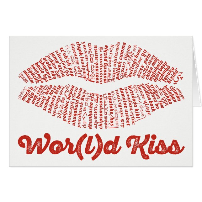 Tarjeta de Beso Mundial (Anverso (Horizontal))